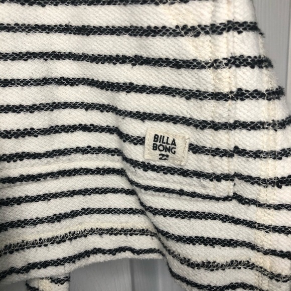 BILLABONG grey and white striped cotton hooded sweater large - Picture 3 of 8